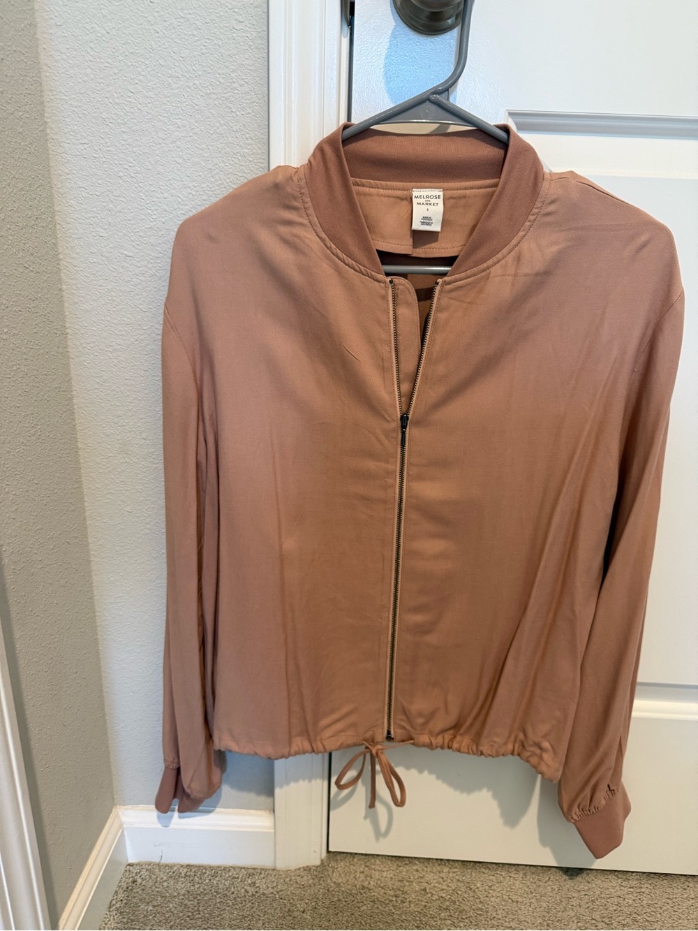 Melrose and Market Dusty Blush Zip Jacket
